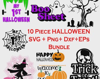 HALLOWEEN SVG Bundle, Halloween Svg Files for Cricut, Ghost Svg, Png, Dxf, Eps Cut Files, HALLOWEEN Clipart