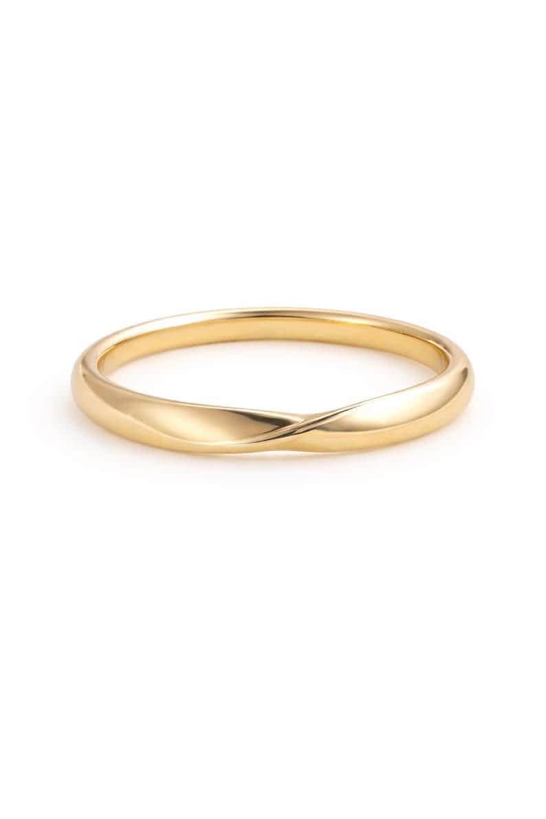 14k Gold Twisted Rope Ring: Dainty Braided Wedding Band