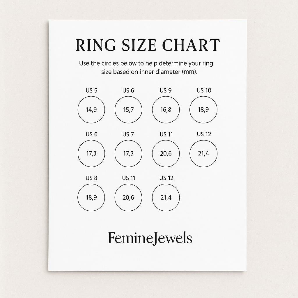 Printable Ring Size Chart • US 2-13, Mm Diameters (PDF) - Etsy