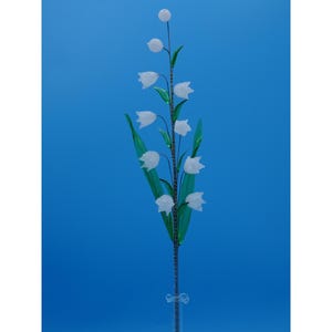 Lily of the Valley Glass Flower Glassware Collectable Hand Crafted Gift