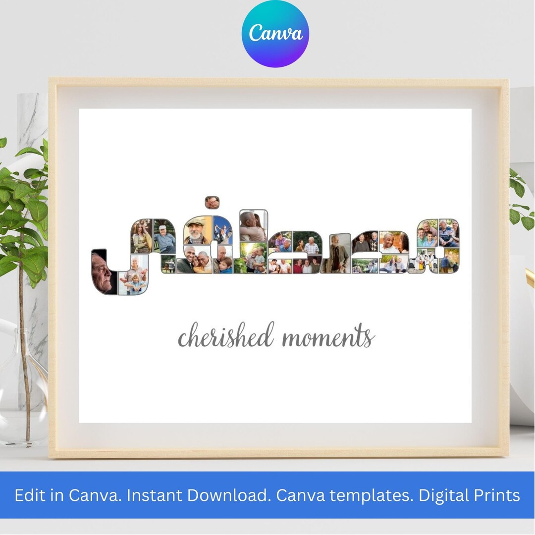Custom Arabic Name Collage Design | Editable Digital Template_sku_030 ...