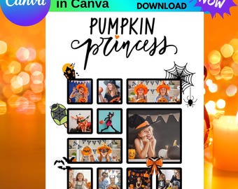 de collage photo princesse citrouille | Album effrayant d'Halloween_SKU_060