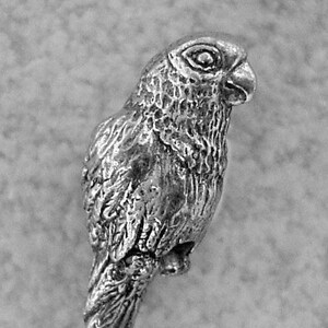 Green Girl Studios Pewter Parrot Bead