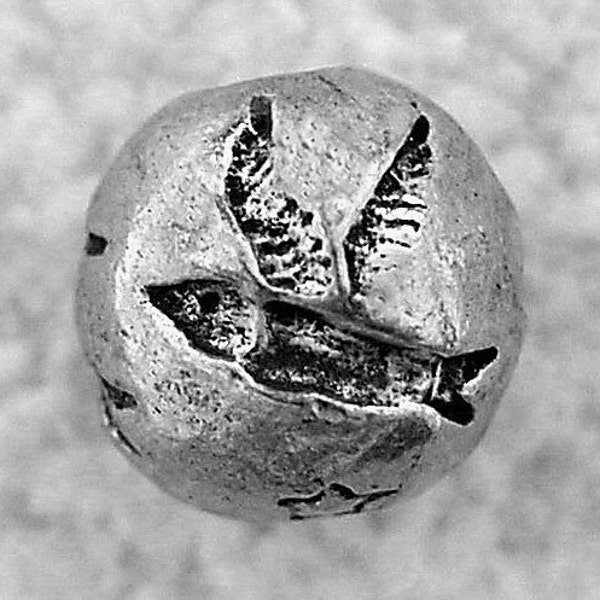 Green Girl Studios Pewter Barn Swallow Ball Bead