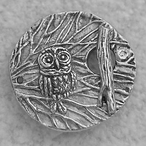 Green Girl Studios Pewter Owl Branch Toggle Clasp