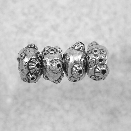 Green Girl Studios Pewter Woodland Scene Bead Etsy