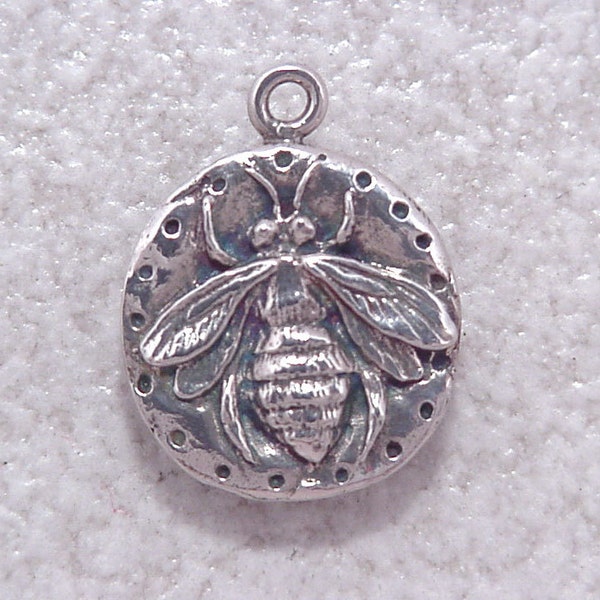 Green Girl Studios Sterling Silver Bee Pendant