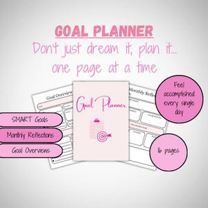 2025 Goal Planner Bundle: SMART Goal Setting Kit (PDF Printable)