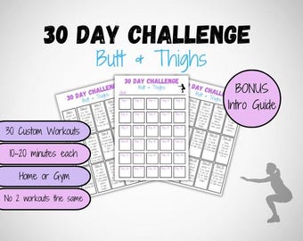 30 dagen billen- en dijtraining: thuisoefening (digitale download)