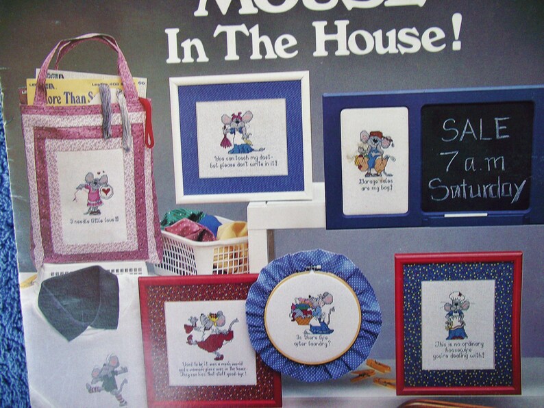 Leisure Arts Leaflet 415 MOUSE In The HOUSE Cross Stitch Pattern Designs By Cari
