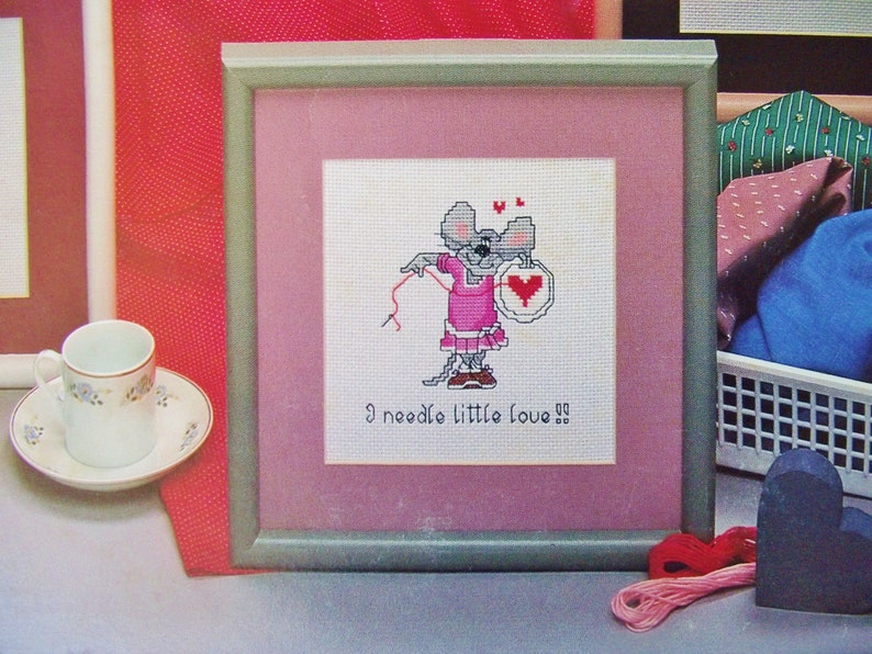 Leisure Arts Leaflet 415 MOUSE In The HOUSE Cross Stitch Pattern Designs By Cari