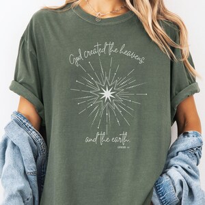 Minimalistisches Shirt Gott ist gut Trendiges christliches TShirt Geschenk Glaube Unisex T-Shirt Glaube T-Shirt Kirche Gruppe Shirts Übergroßes bequemes Himmelsshirt