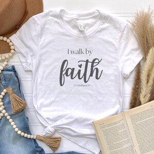 Shirt geloof, christelijk T-shirt, christelijke shirts, bijbelvers, paascadeau, paasshirt, christelijke t-shirts, religieuze geschenken, Valentijnsdag