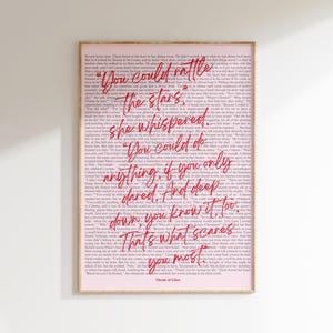 Throne of Glass Wall Art Print, Sarah J Maas, Book Quotes Art Print, Bookish Prints, Book Lover Gifts, Digital Download Printable