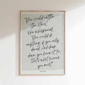 Throne of Glass Wall Art Print, Sarah J Maas, Book Quotes Art Print, Bookish Prints, Book Lover Gifts, Digital Download Printable