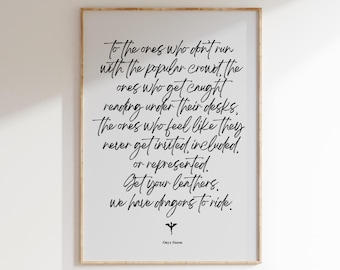 Book Quote Print, Fourth Wing Quote, Rebecca Yarros, Onyx Storm Dedication Quote, Wall Art, Book Lover Poster, Digital Download, Printable