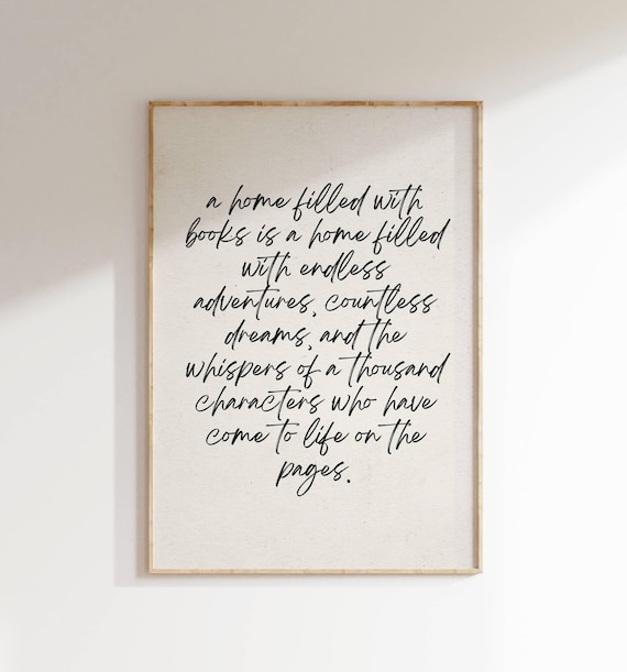 Bookish Art Print, Bookish Wall Art, Digital Printable Wall Decor, Book Lover Wall Art, Reader Art Print, Book Poster, Book Quote