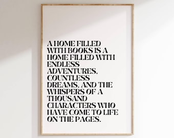Láminas de libros, arte mural de libros, decoración de pared imprimible digitalmente, arte mural para amantes de los libros, láminas de arte para lectores, pósteres de libros, citas de libros