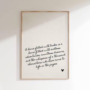 Bookish Art Print, Bookish Wall Art, Digital Printable Wall Decor, Book Lover Wall Art, Reader Art Print, Book Poster, Book Quote