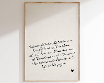 Bookish Art Print, Bookish Wall Art, Digital Printable Wall Decor, Book Lover Wall Art, Reader Art Print, Book Poster, Book Quote