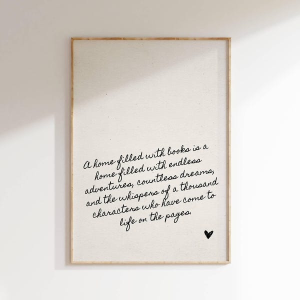 Bookish Art Print, Bookish Wall Art, Digital Printable Wall Decor, Book Lover Wall Art, Reader Art Print, Book Poster, Book Quote