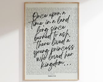 Throne of Glass Wall Art Print, Kingdom of Ash, Sarah J Maas, Once Upon A Time, Book Lover Gifts, Digital Download, Printable