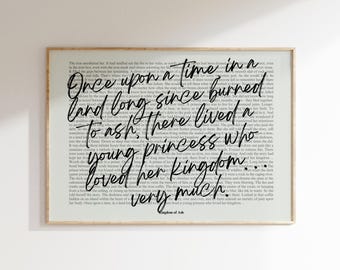 Throne of Glass Wall Art Print, Kingdom of Ash, Sarah J Maas, Once Upon A Time, Book Lover Gifts, Digital Download, Printable