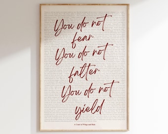 ACOTAR Wall Art Print, ACOWAR, Velaris, boekcitaten wordt afgedrukt, leesgrage poster, boekenliefhebber Art Print, digitale download, afdrukbaar