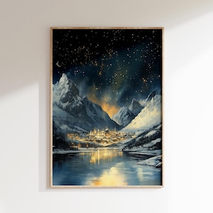 Velaris, Ciudad de la Luz Estelar, Lámina de Arte Mural de ACOTAR, Láminas de Citas de Libros, Póster de Lectores, Lámina para Amantes de los Libros, Descarga Digital, Imprimible