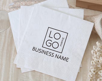 Individuell bedruckte Servietten, personalisierbar mit Ihrem Logo, Design oder Kunstwerk, Cocktail-Servietten, Probeessen, moderne Servietten