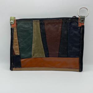 Monederos de cuero con patchwork