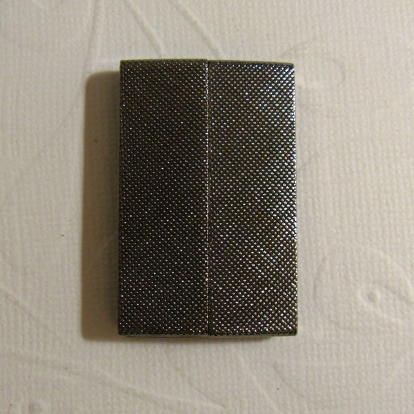 Magnetic Glue in Bar Clasp - Black Oxide Textured clasp 40x25x6mm (35.5x3.6mm id )