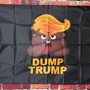 Dump Donald Trump Useless Idiot Flag FREE USA SHIPPING Liberal Democrat Save Democracy Freedom Political No War Sign Poster Banner 3x5&#39;