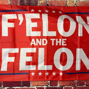 F*ck Elon Musk And The Felon Donald Trump Flag FREE USA SHIPPING Liberal Democrat Democracy Freedom Political Sign Poster Banner 3x5&#39;