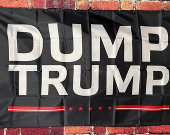 Dump Donald Trump Useless Idiot Felon Flag FREE USA SHIPPING Liberal Democrat Save Democracy Freedom Political Sign Poster Banner 3x5'