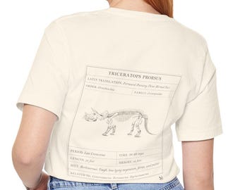 Triceratops T-Shirt: Dark Academia Natural History Tee