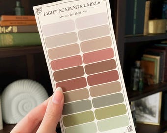 Light Academia Label Sheet: Book Annotating Stickers