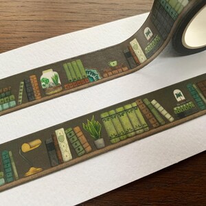 Dark Academia Washi Tape: Vintage Books & Natural History Stationery image 7