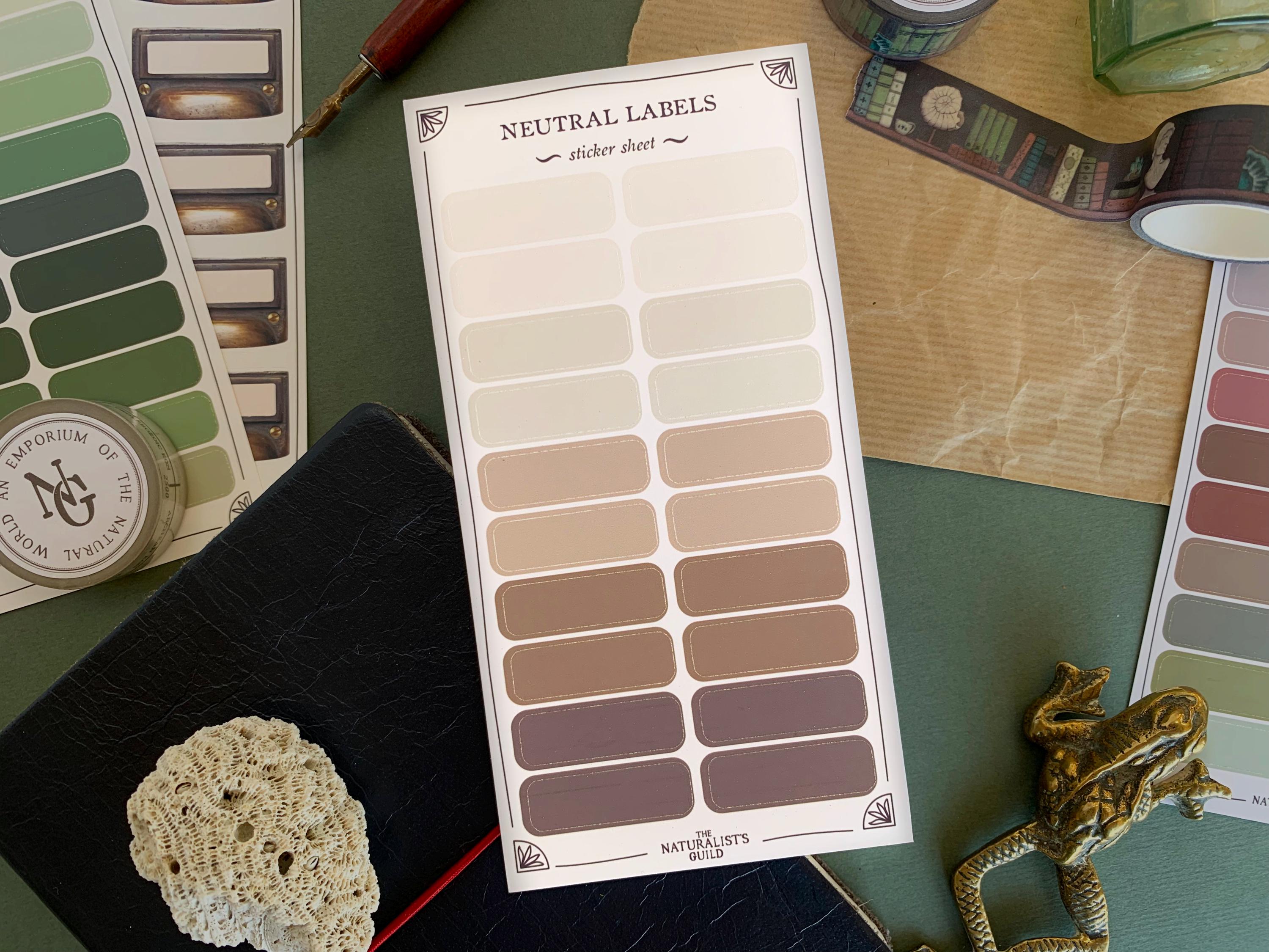 Neutral Beige Sticky Labels: Book Annotating Adhesive Labels - Etsy