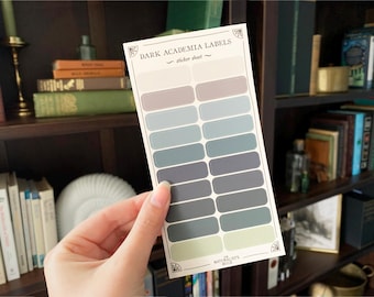Dark Academia Label Stickers: Book Annotating and Scrapbooking Stickers