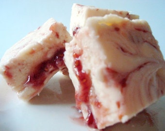 Julie's Fudge - White Chocolate RASPBERRY Swirl - Half Pound