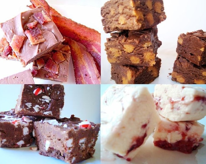 Julie's Fudge - Fudge Lover's SAMPLER Pack - SIX Flavors - One and a Half Pounds