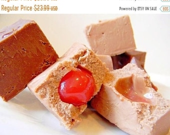 Julie's Fudge - Cherry Cordial with Belgian MILK or DARK Chocolate - You Choose  - One Pound