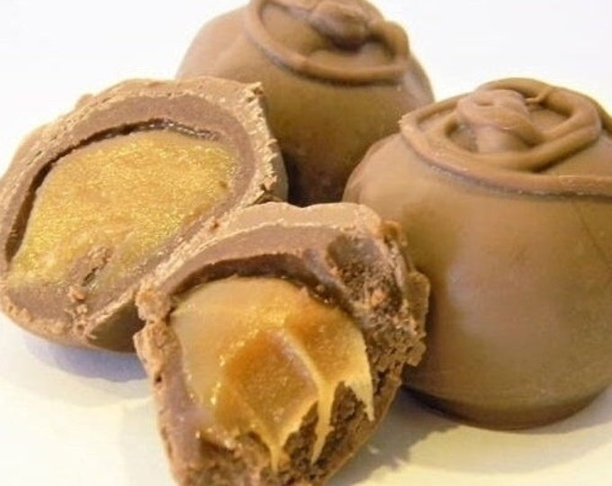 Julie's Caramel Fudge Balls - One Pound - 12 Chocolates in a gift box