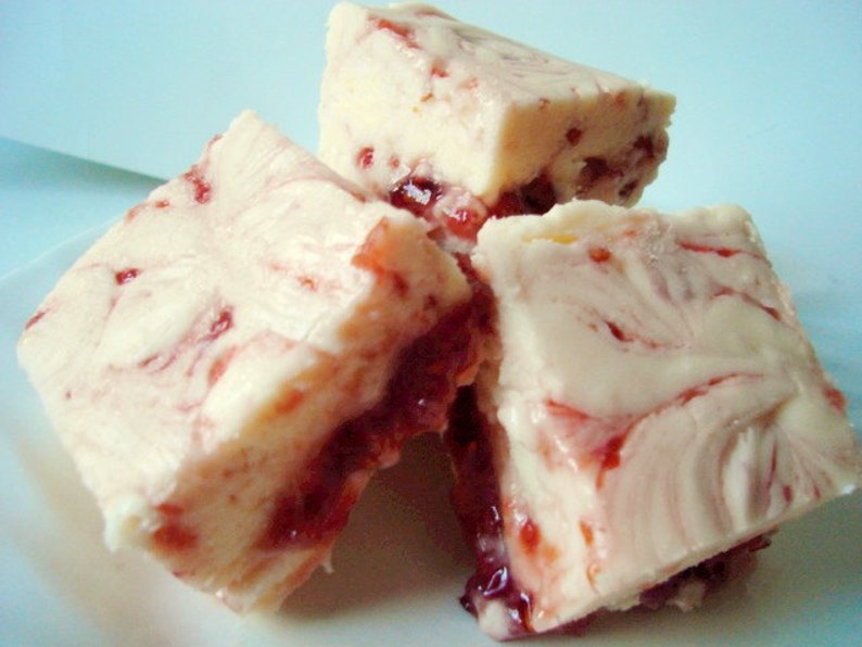 Julie's Fudge White Chocolate RASPBERRY Swirl Half Etsy