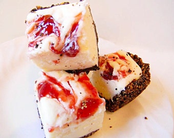 Julie's Fudge - Strawberry CHEESECAKE With Oreo & Graham Cracker Crust - Over Half Pound