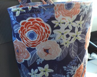 Car Trash Bag,Trash Bin, Cute Car Accessory,Headrest Bag, Trash Container,Walker Bag,Toy Organizer, Bedpost Bag, Flowers