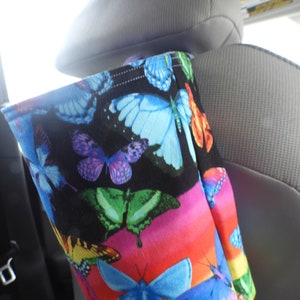 Car Trash Bag,Trash Bin,Cute Car Accessory,Headrest Bag,Trash Container,Walker Bag,Toy Organizer,Bedpost Bag, Butterflies image 5