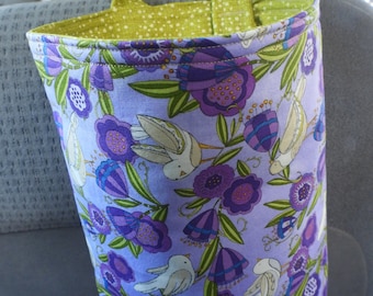 Car Trash Bag,Trash Bin, Cute Car Accessory,Headrest Bag, Trash Container,Walker Bag,Toy Organizer, Bedpost Bag, Flowers and Birds