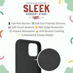 Puede incluir: Funda de tel&eacute;fono negra con superficie texturizada. La funda tiene un borde elevado alrededor de la lente de la c&aacute;mara y los botones. La funda est&aacute; hecha de silicona ecol&oacute;gica y ofrece protecci&oacute;n de borde de 360&deg;, absorci&oacute;n de impactos y un recubrimiento antiara&ntilde;azos. La funda tiene un dise&ntilde;o en relieve y brillante.